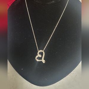 🌹Sterling Silver Diamond      Heart Pendant